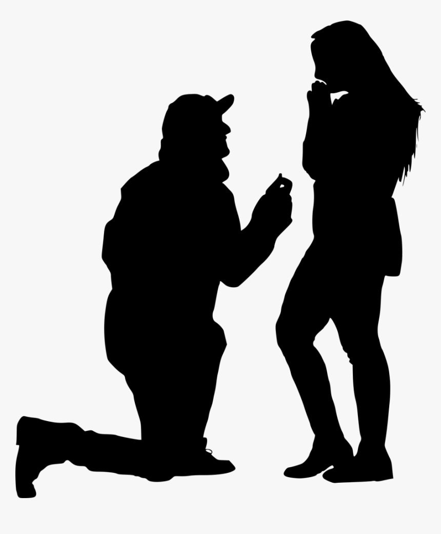 Silhouette Proposal Clipart, HD Png Download