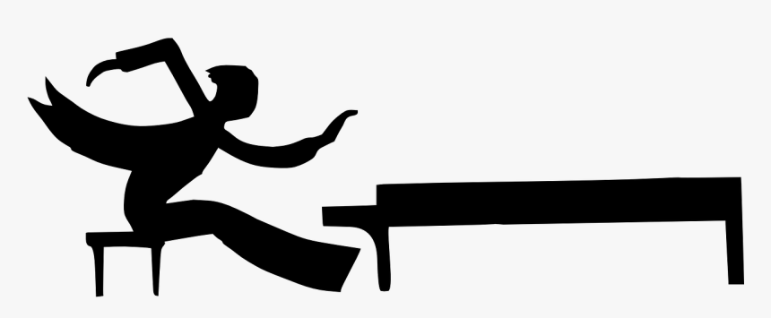 Piano Silhouette Png, Transparent Png
