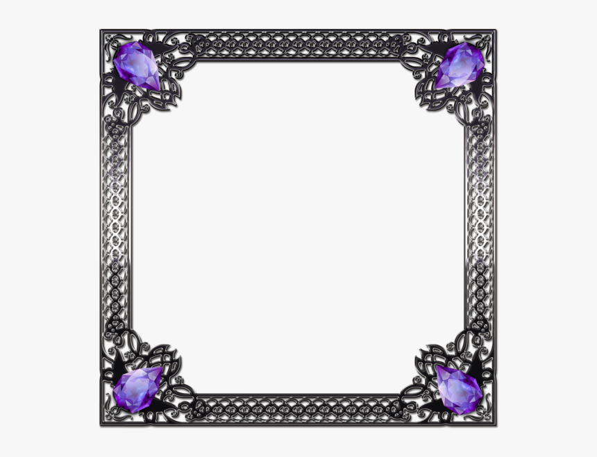Transparent Clipart Cornici - Silver Purple Frame Png, Png Download