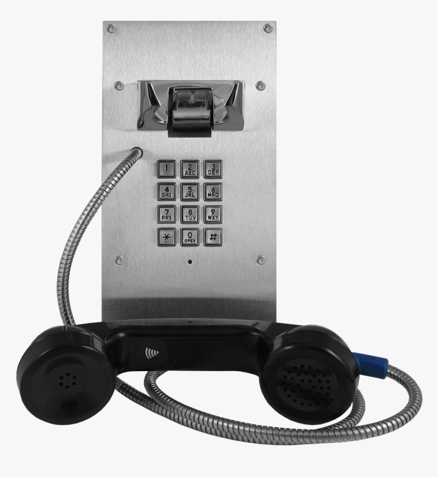 Stainless Steel Hotline Panel Phone With Armored Cable - Viking K 1900 8 Ip, HD Png Download
