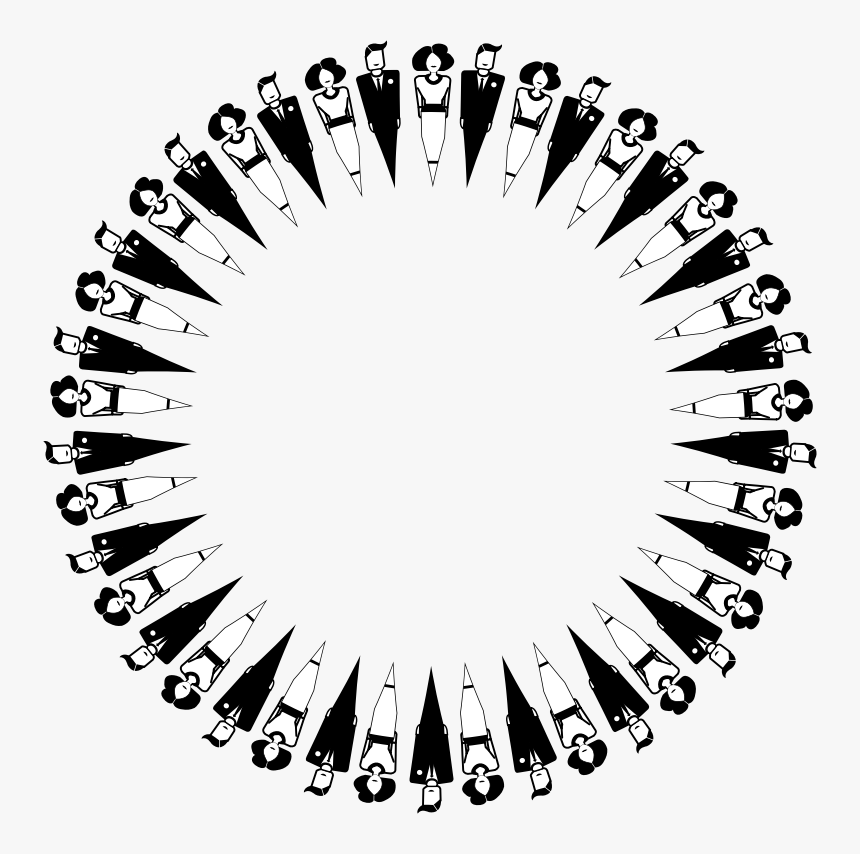 Abstract Men And Women Circle - Circle With Women And Men, HD Png Download