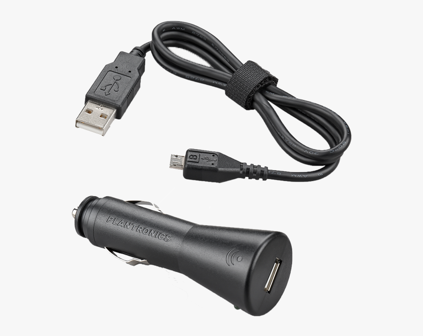 Vehicle Power Charger With Micro Usb Connector - Plantronics Voyager Pro, HD Png Download