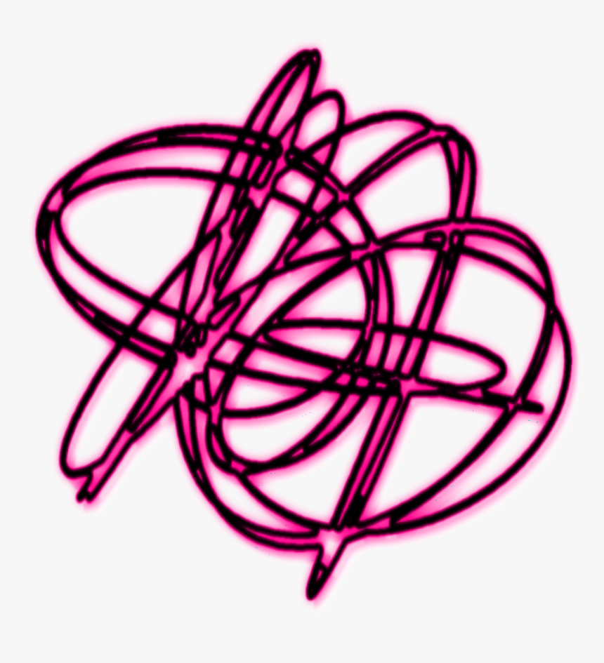 #mq #pink #swirls #swirl #neon - Circle, HD Png Download