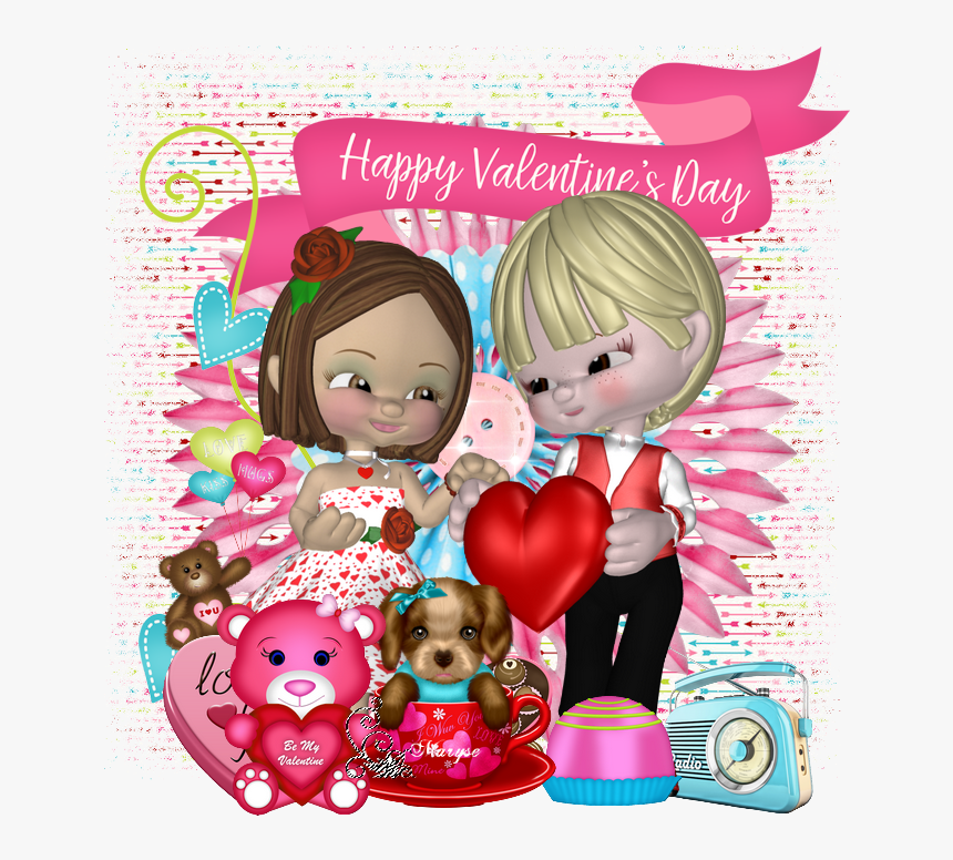 ♥ Happy Valentine S Day - Cartoon, HD Png Download