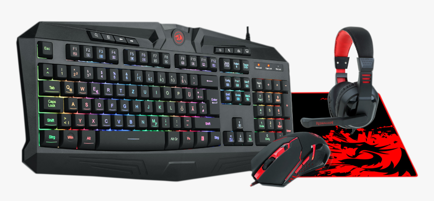 Buy On Amazon - Redragon 4 In 1 Gaming Combo, HD Png Download
