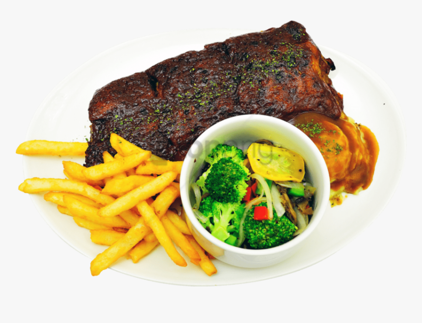 Image With Transparent Background - Food On Plate Png, Png Download