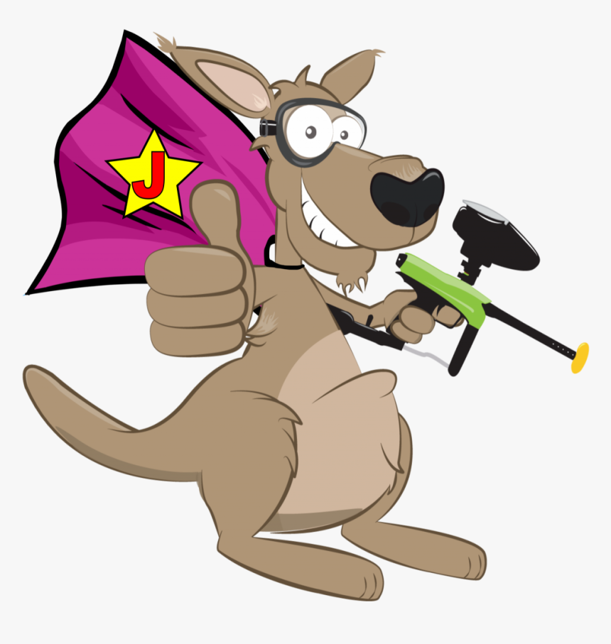 Jack S Paintball Super Hero Kangaroo - Superhero Kangaroo Cartoon, HD Png Download