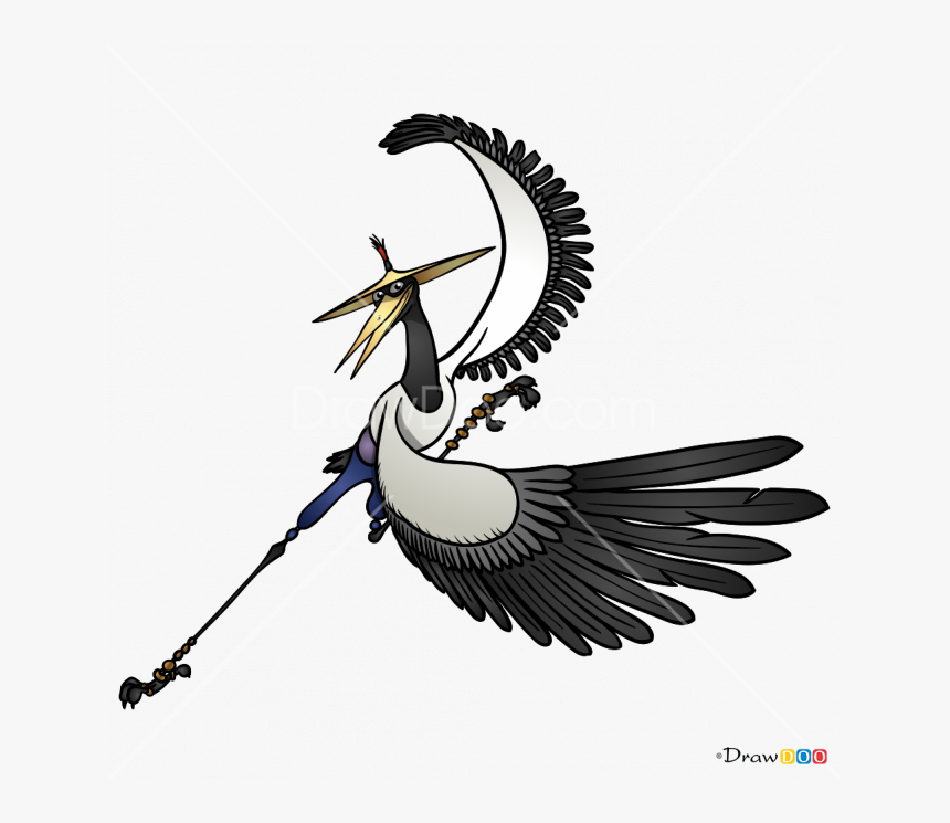 Collection Of Free Crane Drawing Step By Download On - Crane From Kung Fu Panda, HD Png Download
