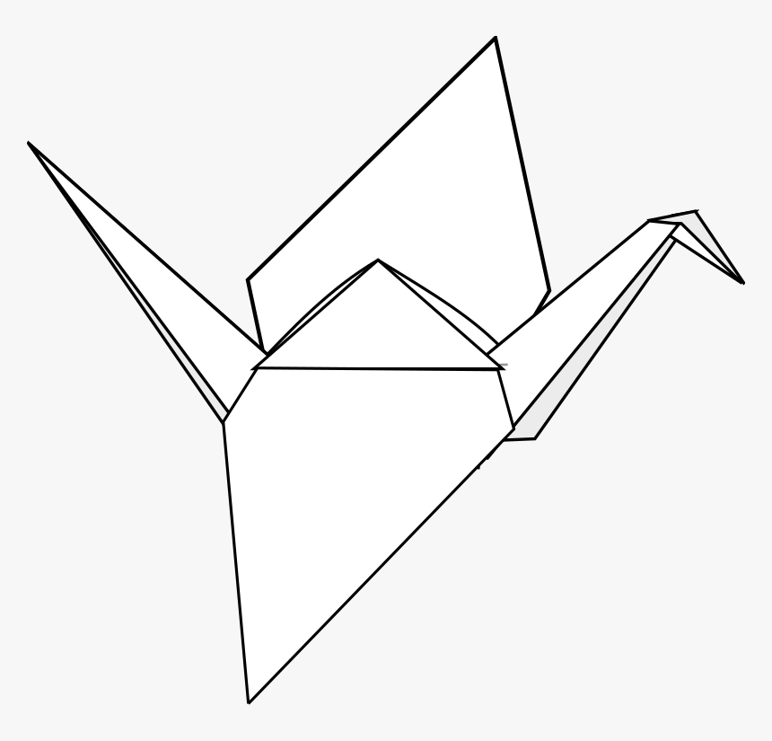 Origami Crane Png Clip Arts - Paper Crane Transparent Background, Png Download
