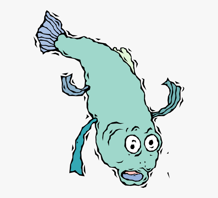 Vector Illustration Of Fish Jumps Out Of The Water, HD Png Download