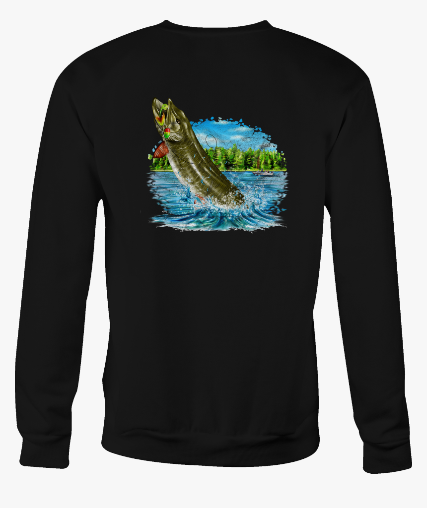 Crewneck Sweatshirt Fish Jumping Lake For Women Thumbnail, HD Png Download