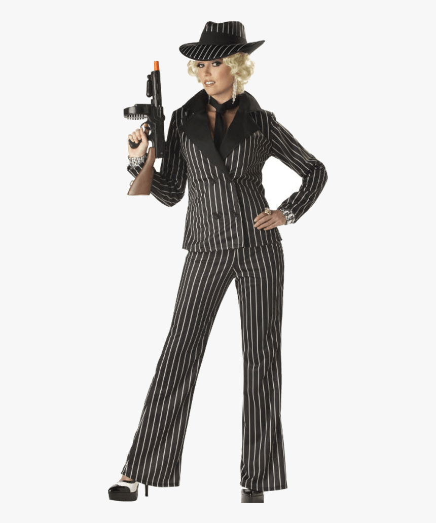 Gangster Lady Costume, HD Png Download