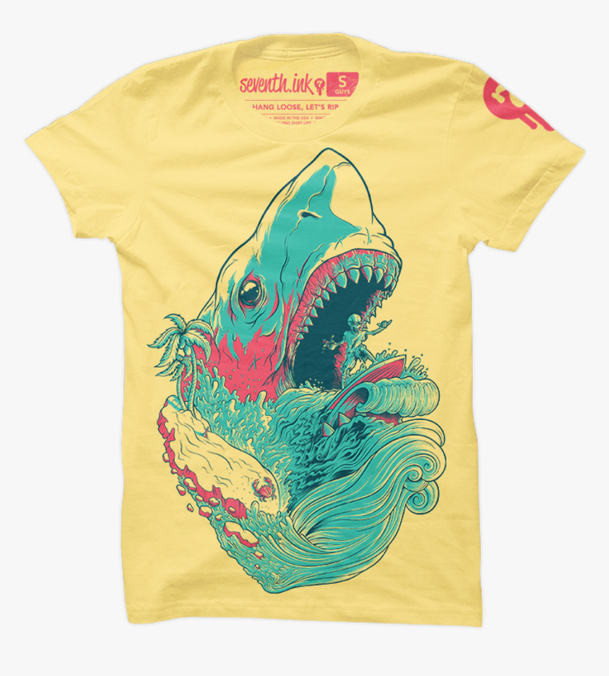 Hang Loose, Let S Rip Shark Shirt By Seventh - French Paper Banana Split, HD Png Download
