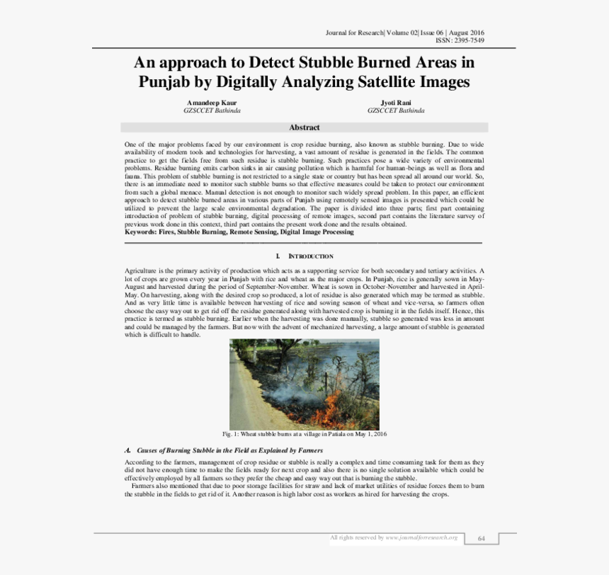 An Approach To Detect Stubble Burned Areas In Punjab - Folio Eleven From Burchard Of Sion's De Locis Ac Mirabilibus, HD Png Download