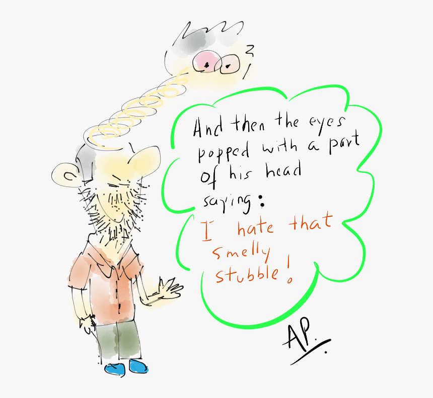 The Night My Eyes Hated My Stubble - Cartoon, HD Png Download