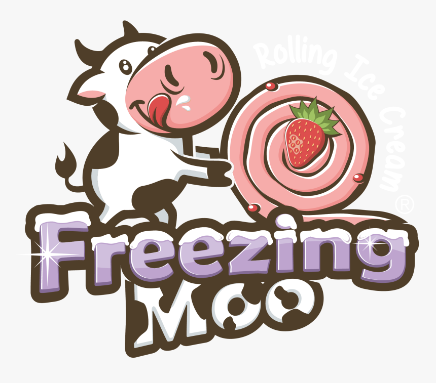 Cartoon,text,clip - Freezing Moo Ice Cream, HD Png Download