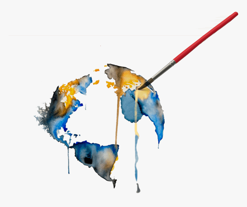 Globo Terraqueo Acuarela, HD Png Download