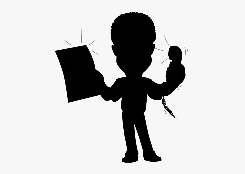 Cartoon Office Worker Png Transparent Images - Silhouette, Png Download