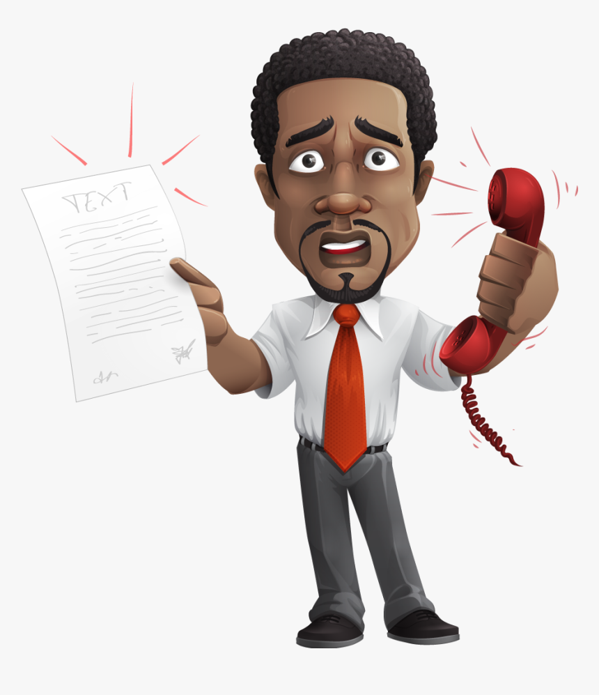 Transparent Businessman Clipart Png - Cartoon Black Businessman Png, Png Download