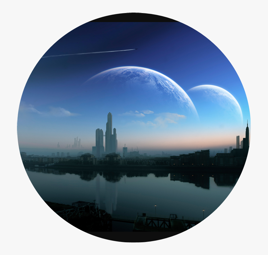 #allpicsart #planet #city #landscape #night - Manifest Destiny Sci Fi, HD Png Download