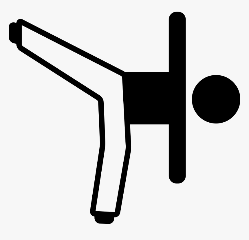 Man Back Kick - Back Kick Icon, HD Png Download