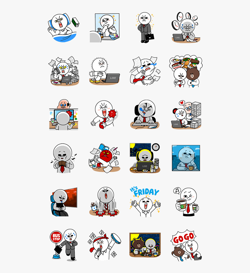 Chief Moonʹs Battle As An Office Worker - Line Sticker Moon Office, HD Png Download