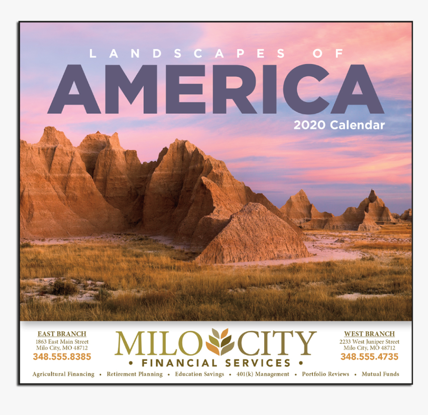 Picture Of Landscapes Of America Wall Calendar - Landscape Calendar, HD Png Download