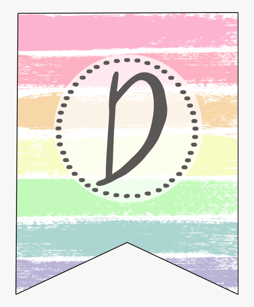 Pastel Banner Letters, HD Png Download