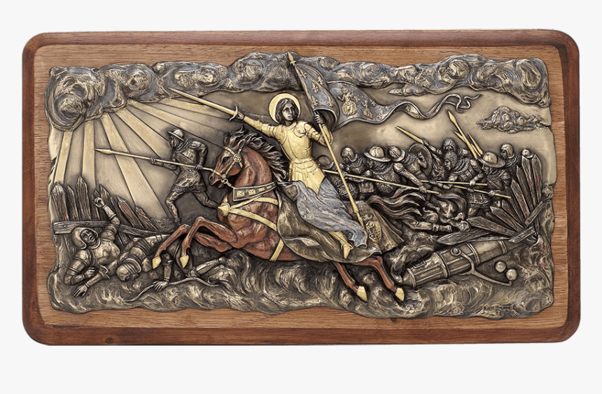 Bronze Joan Of Arc Into Battle Wall Plaque - Relief, HD Png Download