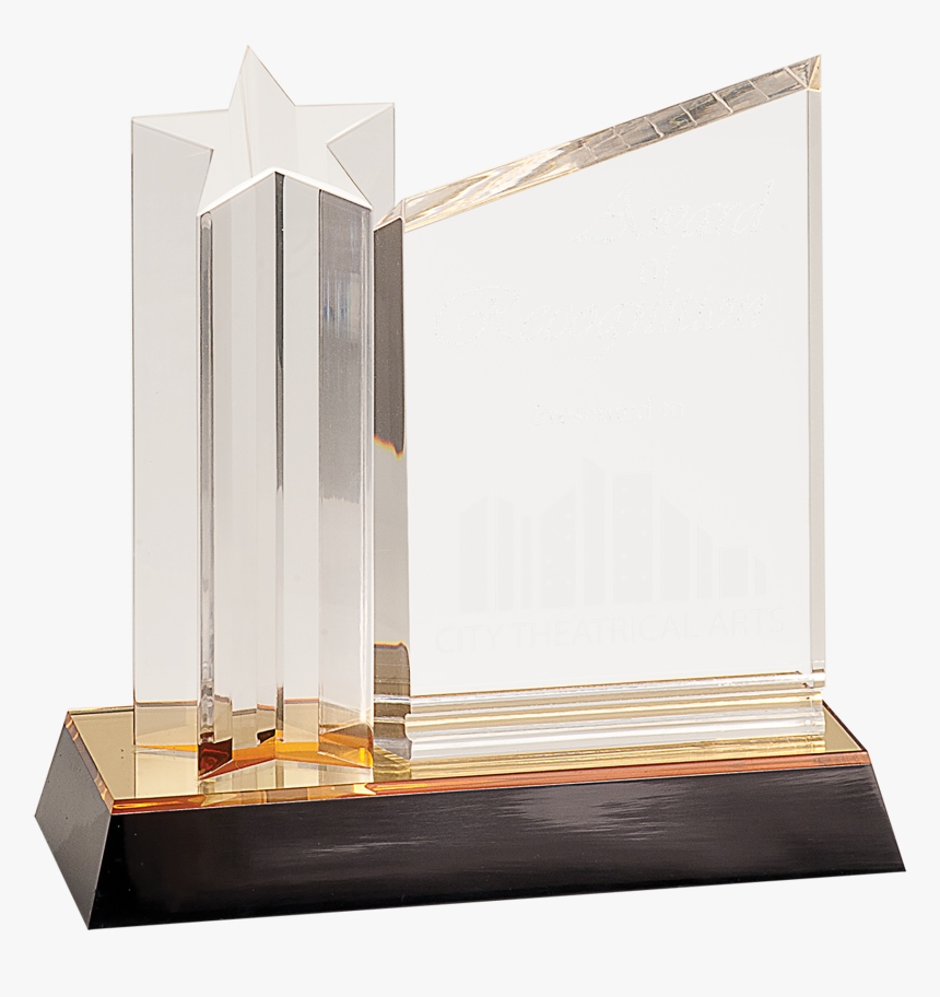 Star Column Acrylic W/clear Plaque - Plywood, HD Png Download