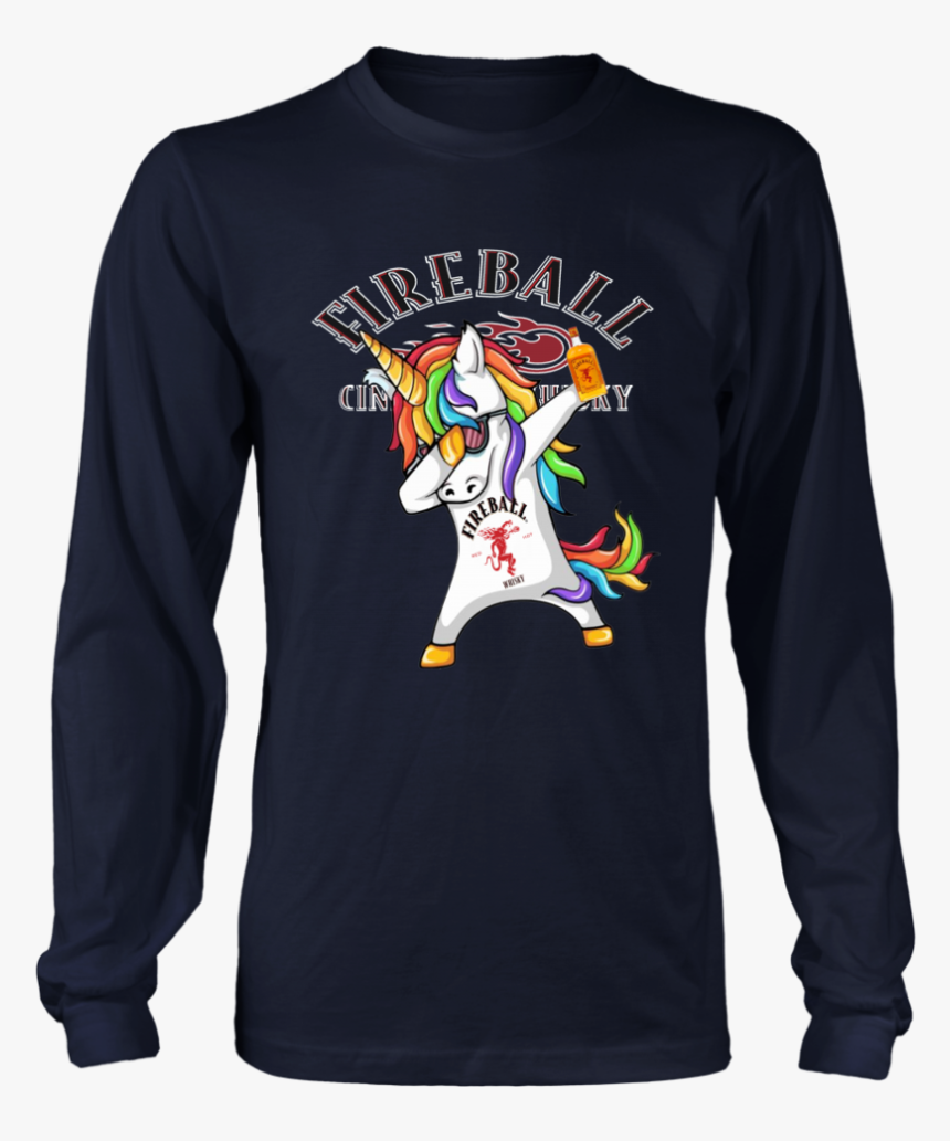 Fireball Whiskey Unicorn Dabbing Shirt, Long Sleeve, - Good The Bad The Slow Shirt, HD Png Download