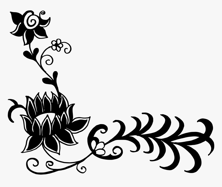 Black And White Corner Art Designs
