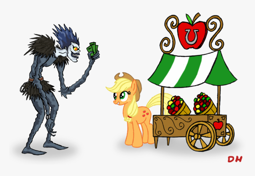 口 マ Dh Ryuk Rainbow Dash Applejack Pony Mammal Cartoon - Cartoon, HD Png Download