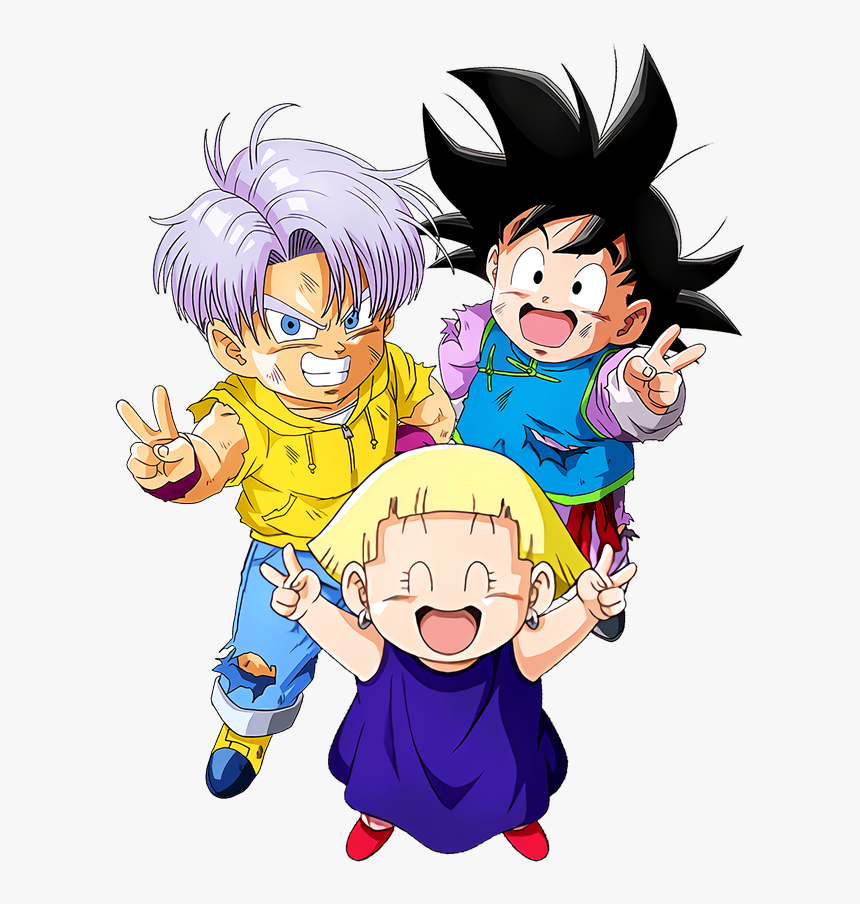 Goten Trunks And Marron Dokkan, HD Png Download , Transparent Png Image