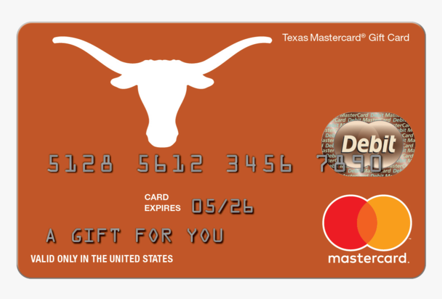 Mastercard Gift Card Fancardgift Texas Longhorns, HD Png Download