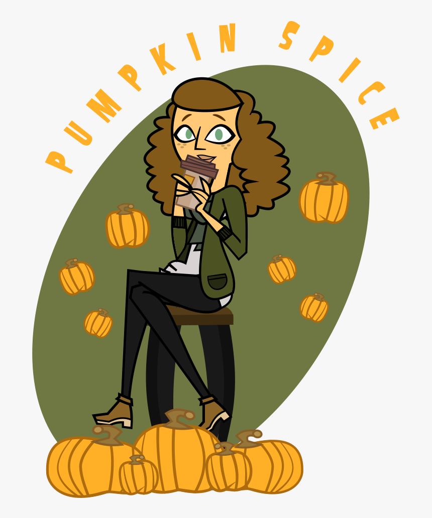 Free Stock Pumpkin Spice Latte Clipart - White Girl With Pumpkin Spice Coffee, HD Png Download
