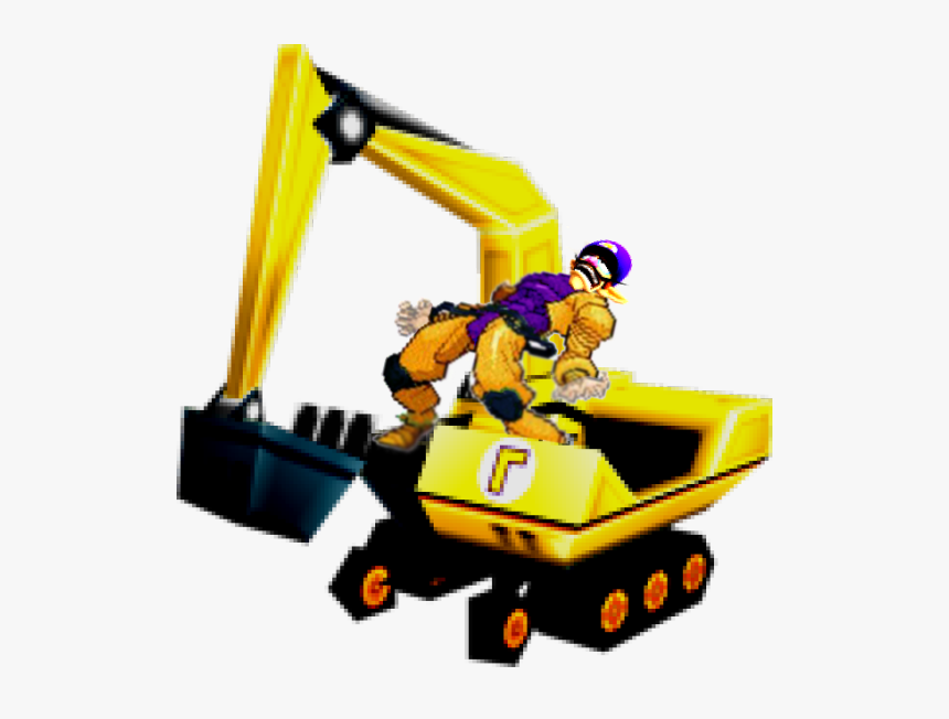 Clipart Construction Equipment - Waluigi Mario Kart Ds, HD Png Download