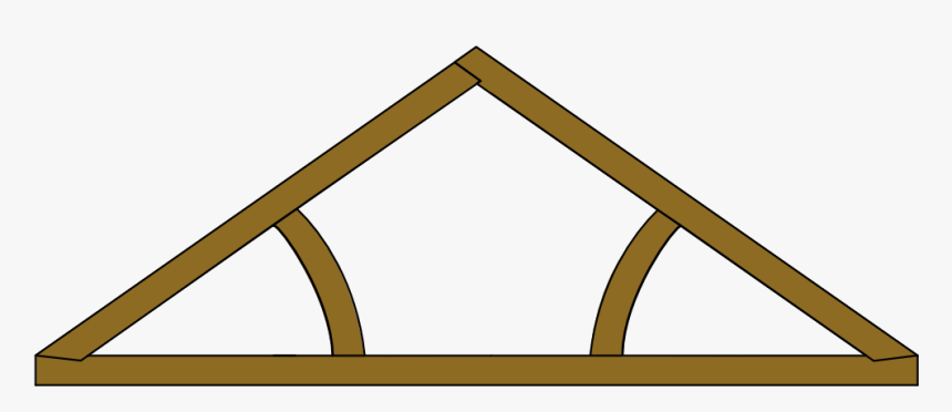 Queen Post Roof Truss - Truss Clipart, HD Png Download