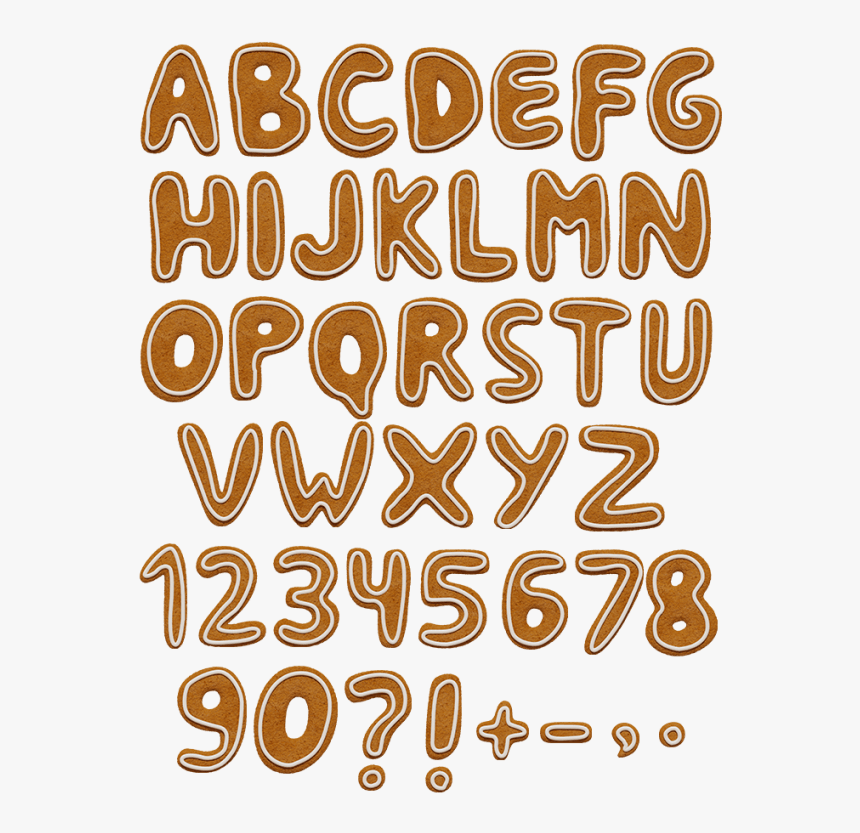 Christmas Cookie Food Font - Alphabet Cookies Transparent, HD Png Download