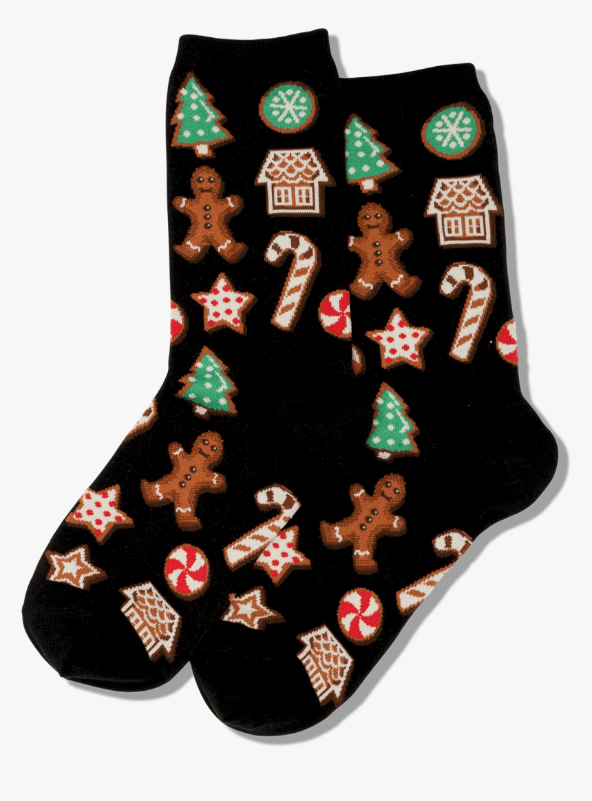 Women S Christmas Cookies Crew Socks 
 Class Slick - Sock, HD Png Download