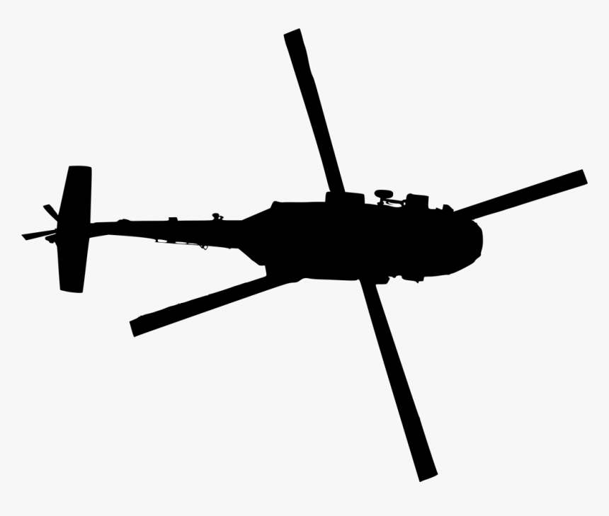 Helicopter Clipart Top View - Top View Helicopter Png, Transparent Png