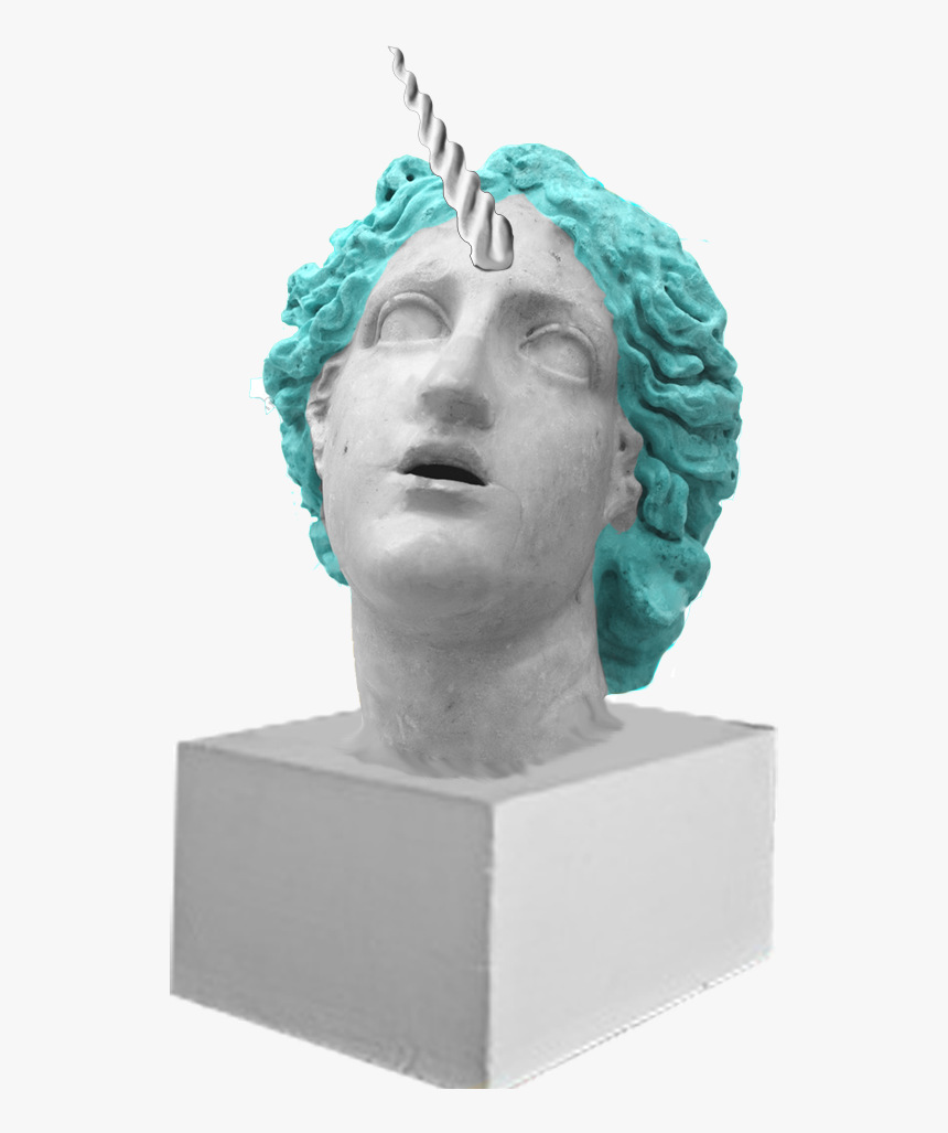 Seapunk Image - Vaporwave Transparent Statue Png, Png Download