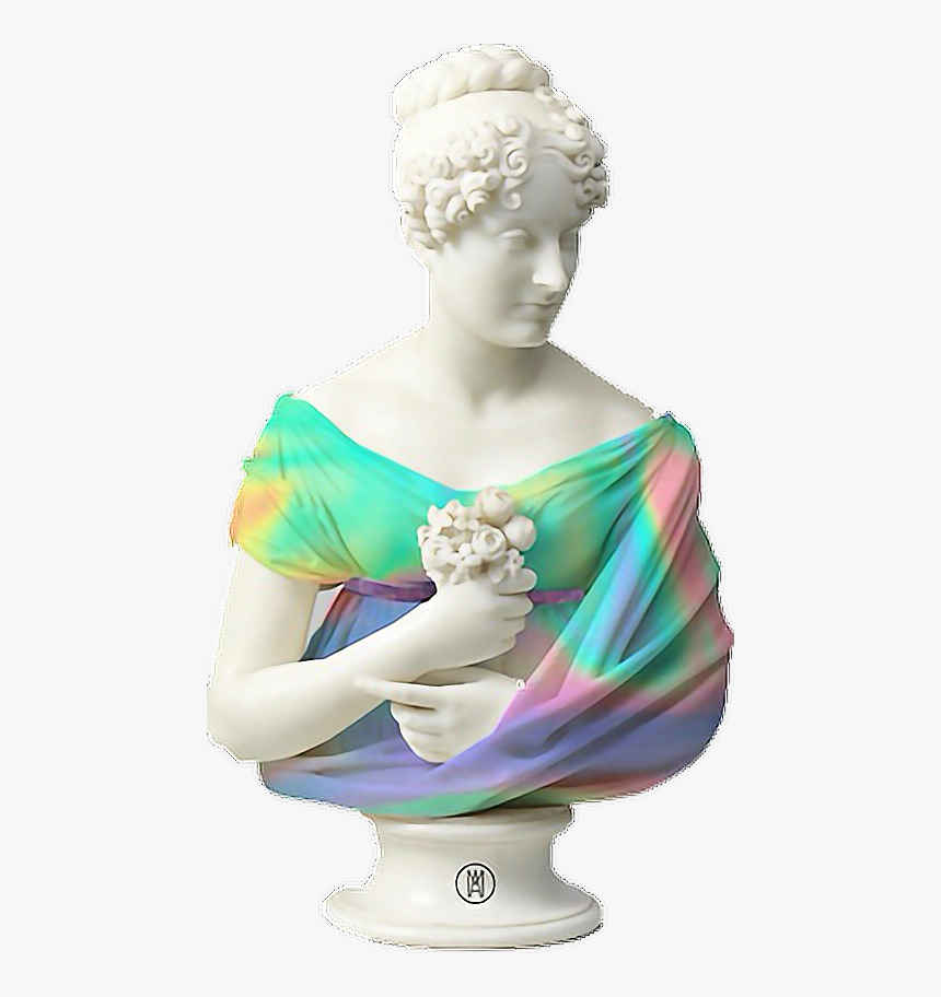 #aesthetic #statue #tumblr #vaporwave #vintage #grunge - Vaporwave Png Statue, Transparent Png