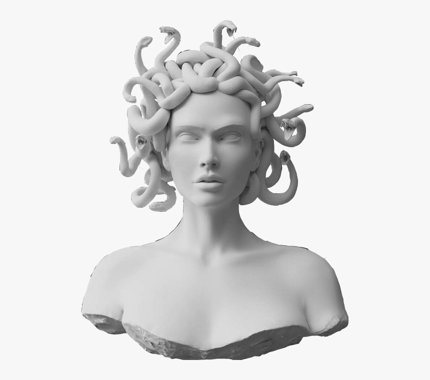 Medusa Statue Head Png, Transparent Png