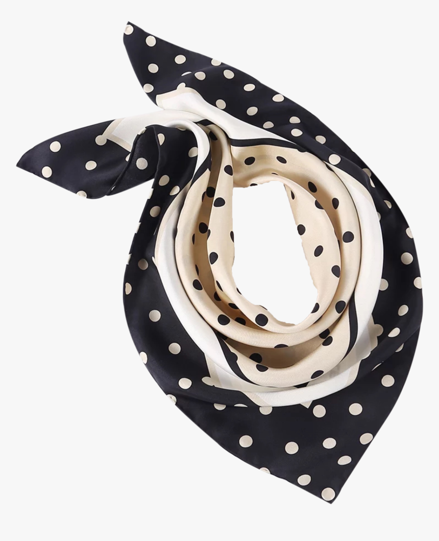 Versatile Lightweight Scarf For Women Spring Black - Polka Dot, HD Png Download