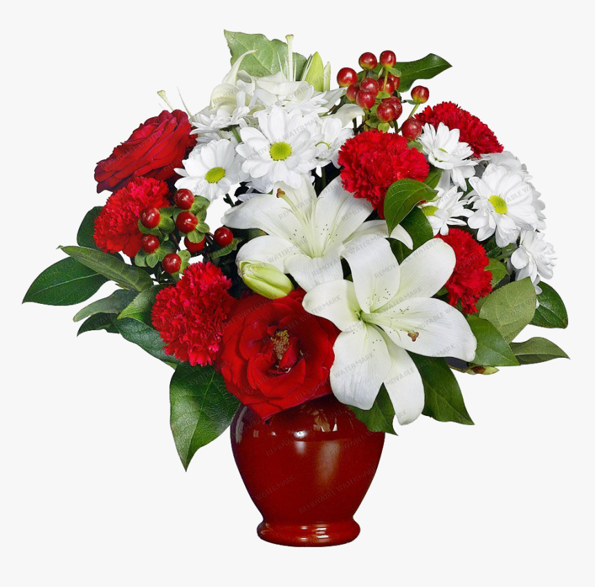 White Lily In A Bouquet - Flower Arrangement Png, Transparent Png