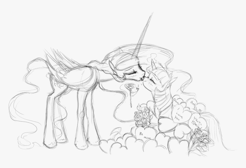 Bri-sta, Female, Heart, Hearts And Hooves Day, Lesbian, - Line Art, HD Png Download