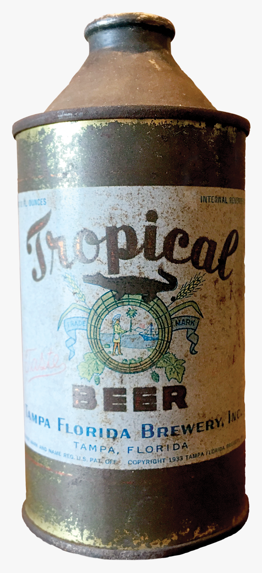 This Tropical Beer Can From The Tampa Florida Brewery - Beer Bottle, HD Png Download