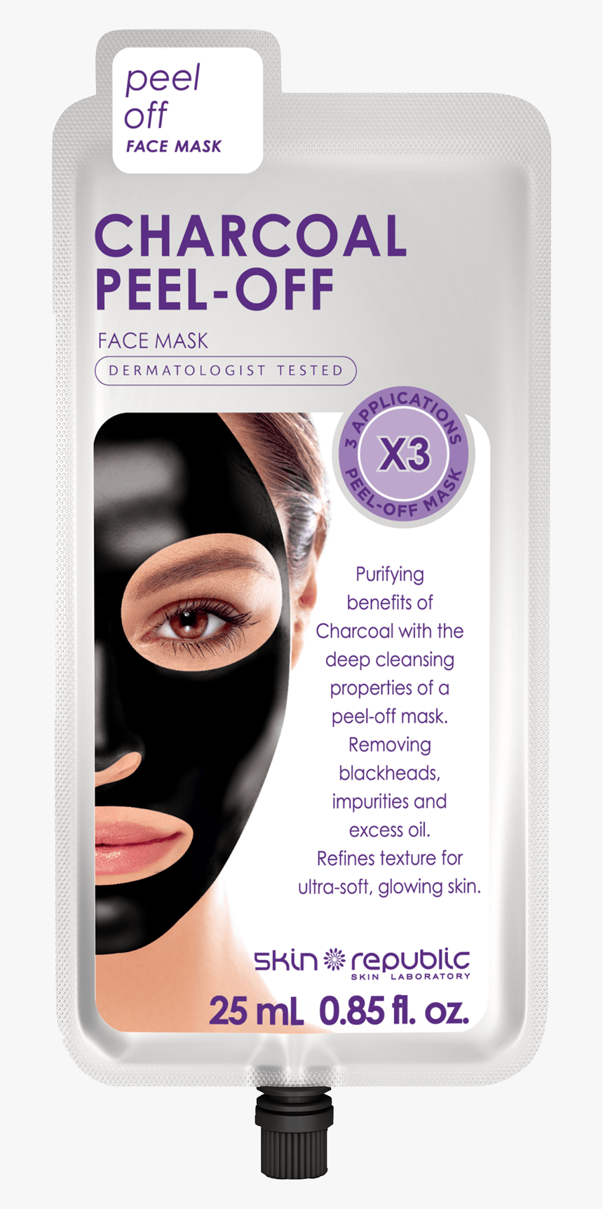 Charcoal Peel-off Face Mask 25ml Aed - 24k Gold Peel Off Mask, HD Png Download