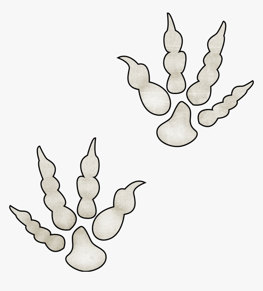 Footprints Reservation Triceratops Clip - Dino Footprint Transparent Background, HD Png Download